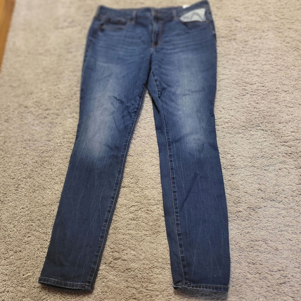 Old Navy Women’s Size 12 Mid Rise Skinny Jeans Stretch Blue Denim Pants
